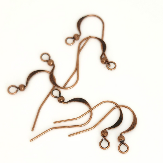 Long Ear Wire Hammered 15x25mm Bulk