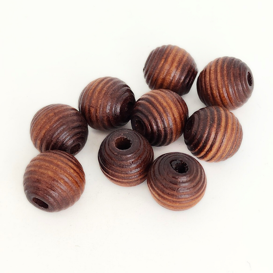 Ribbed Round Wood 13mm