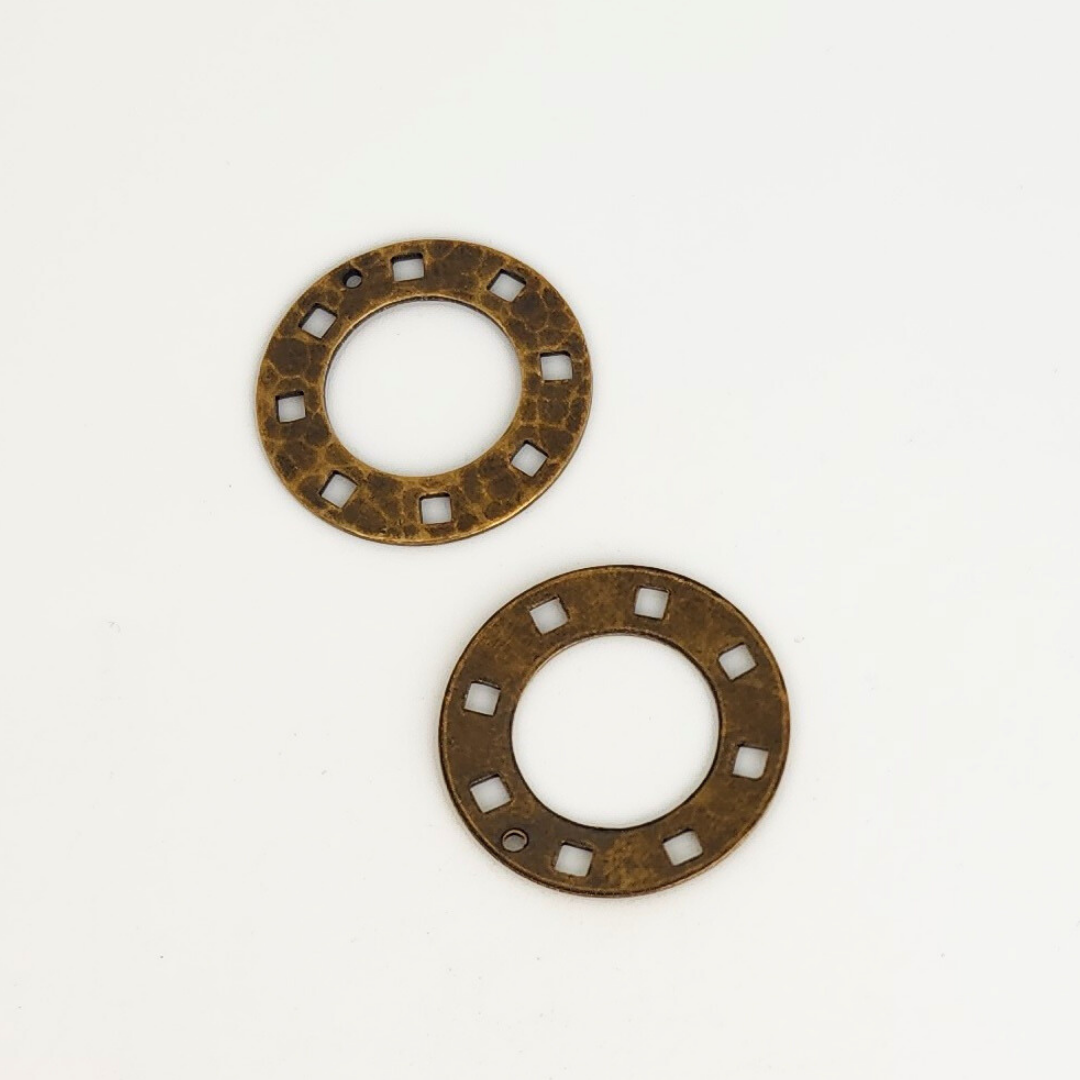 Hammered Ring w/Holes