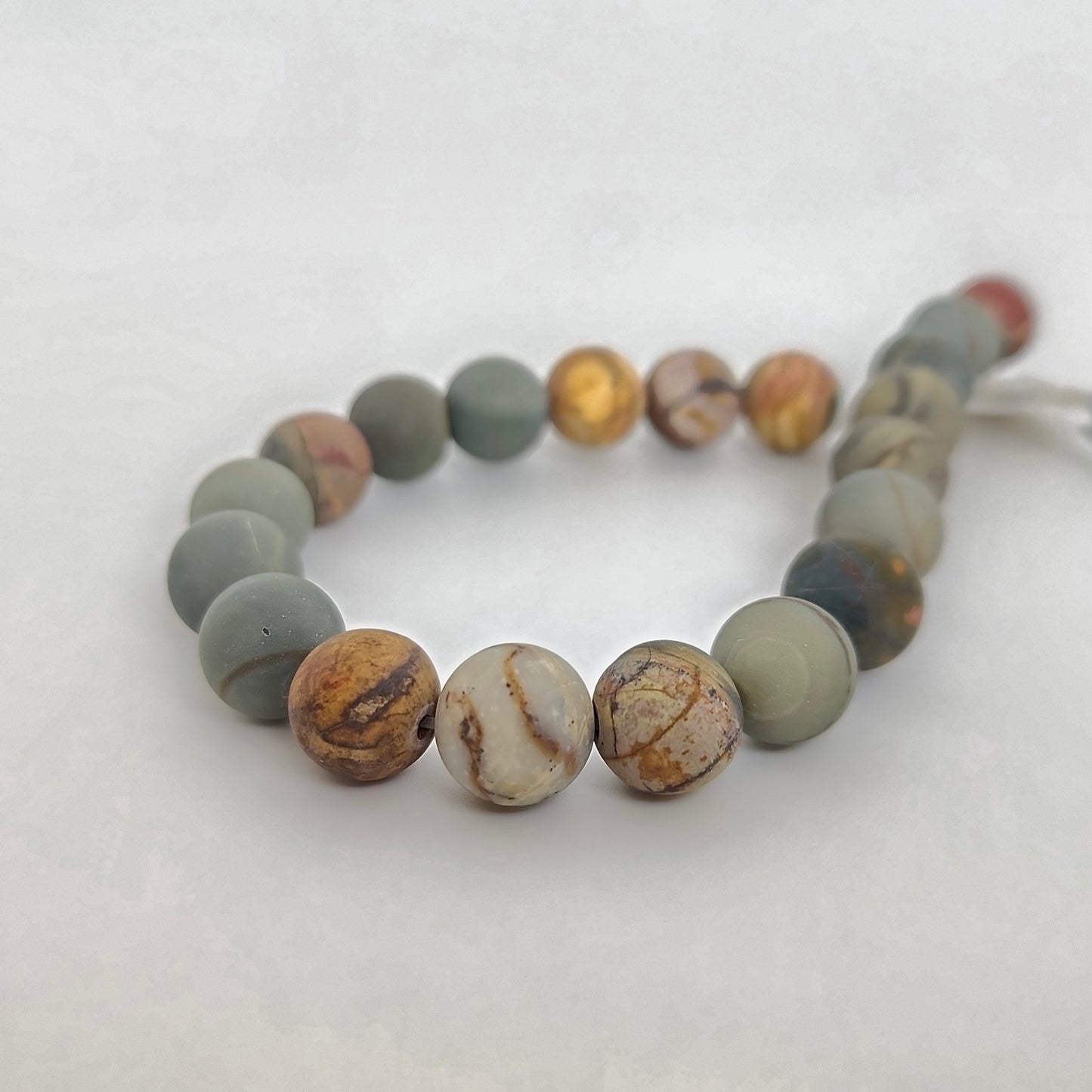 Matte Red Creek Jasper Round 10mm