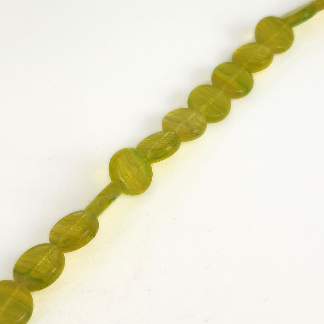 Yellow/Green Coin 10x3mm