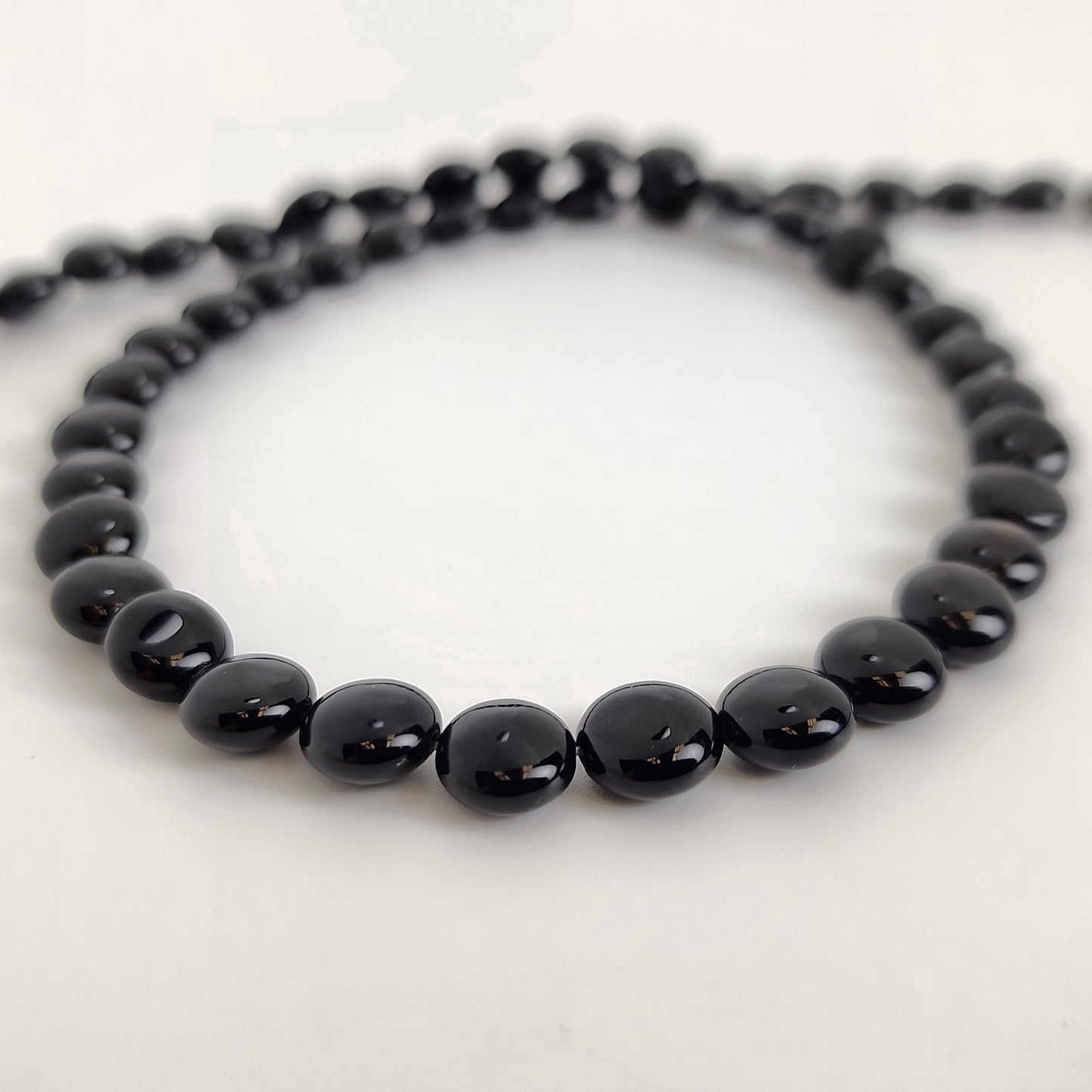Black Onyx Lentil 8mm