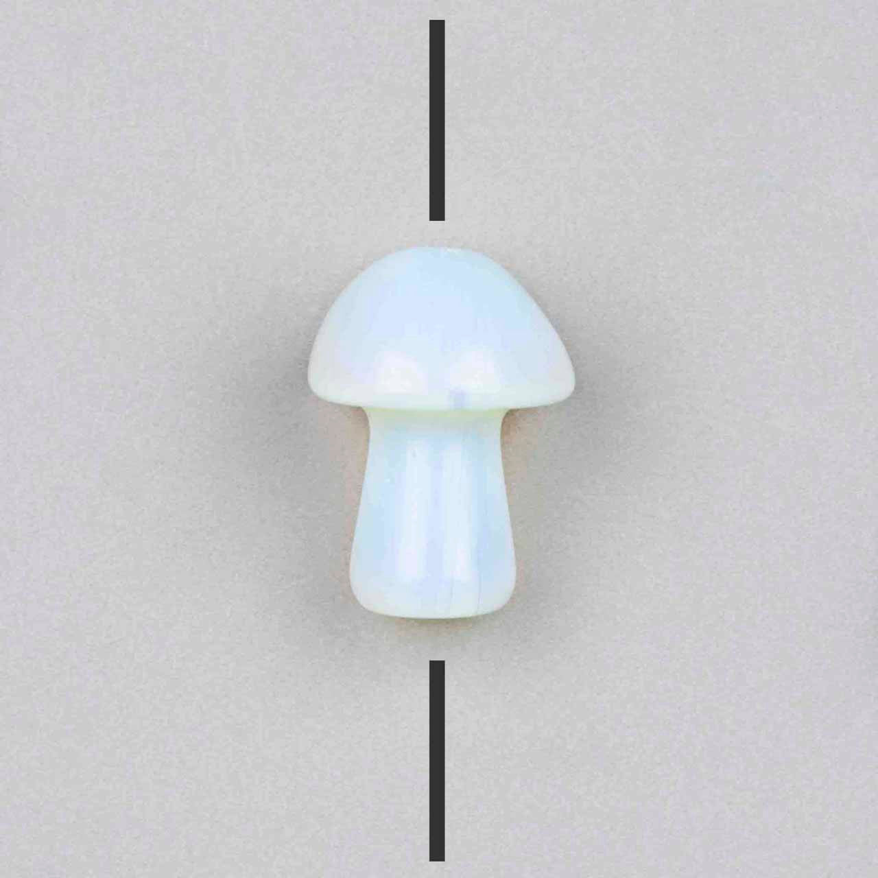 Opaline Large-Hole Mushroom (Syn) 15x19mm