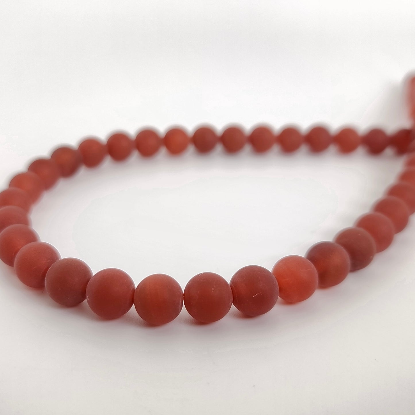 Matte Carnelian Round 8mm
