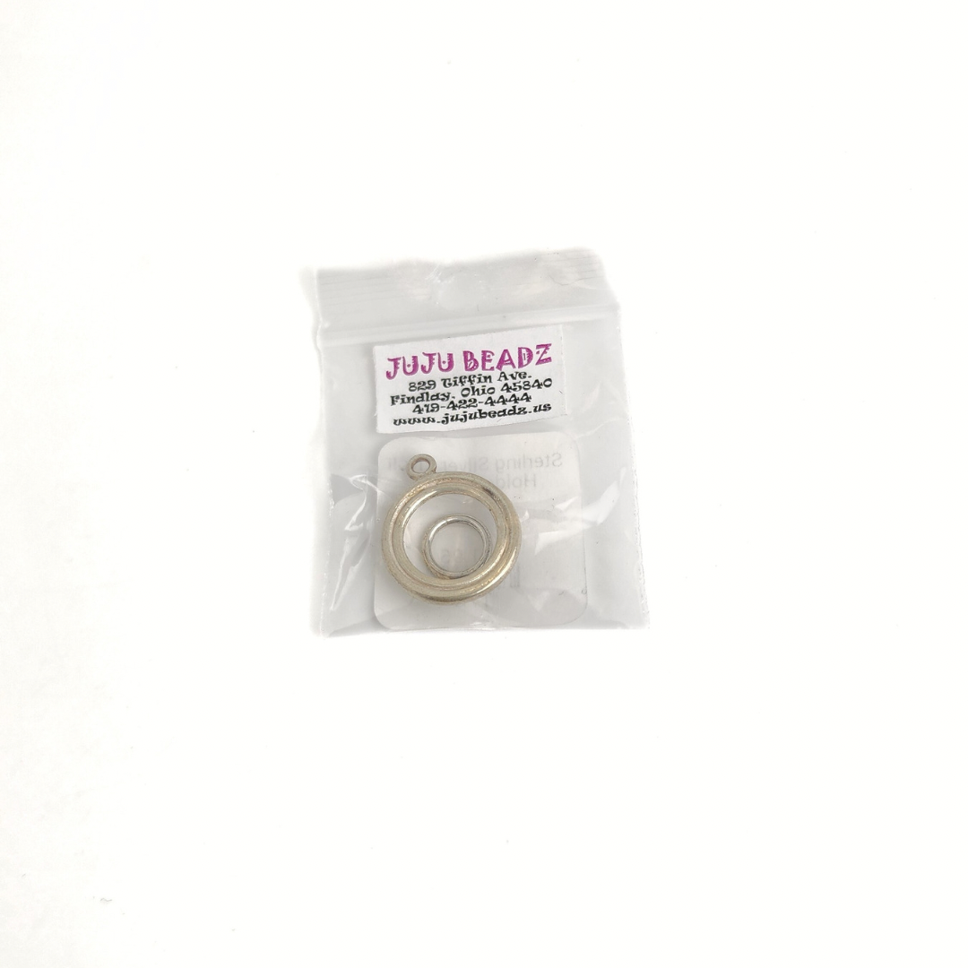 Sterling Silver Rivoli Holder 12mm