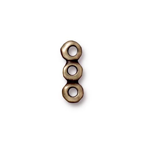Nugget 3 Hole Bar Link 14x5mm
