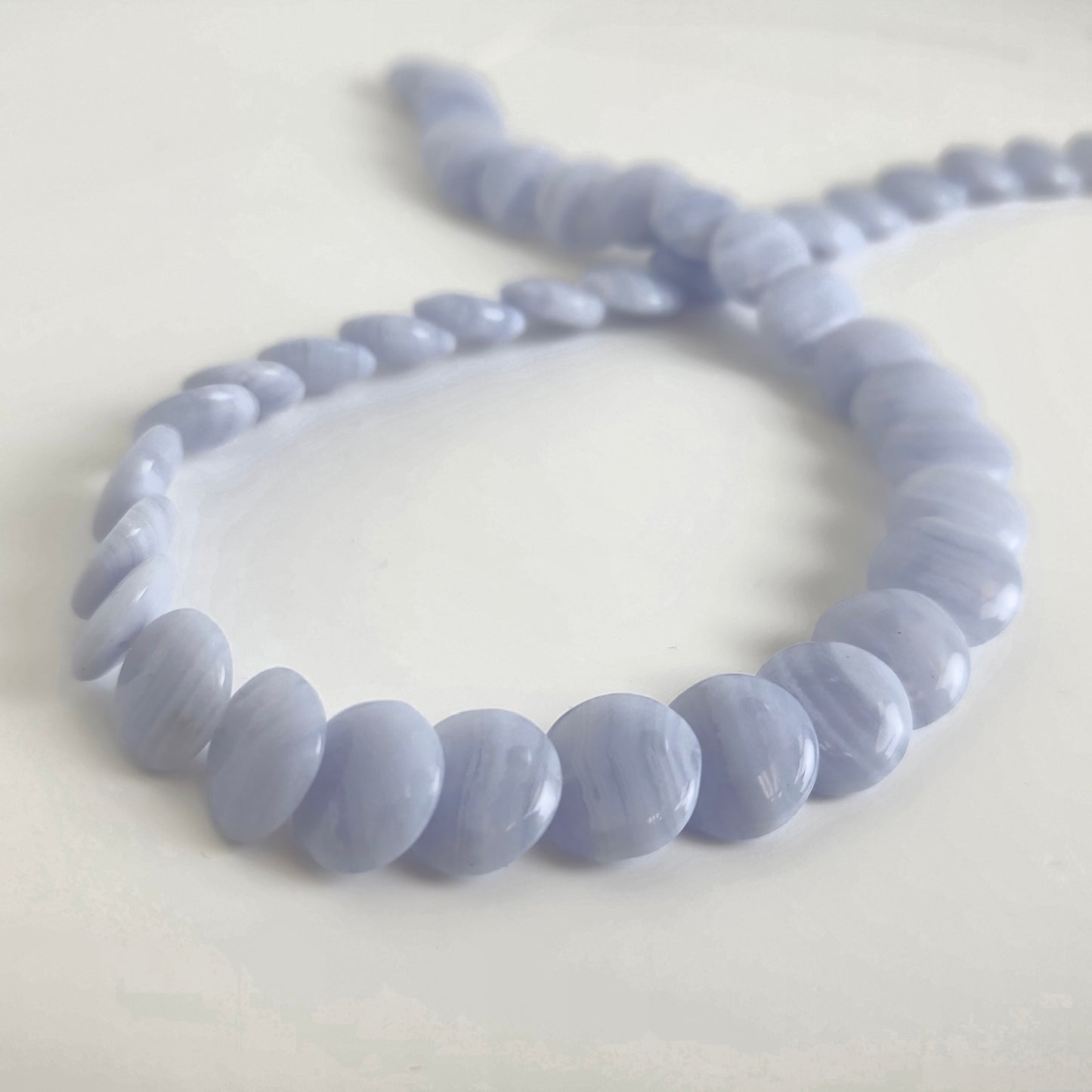 Blue Lace Agate Lentil 12mm