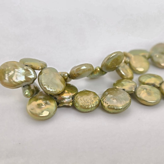 Green Teardrop Freshwater Pearl 14mm
