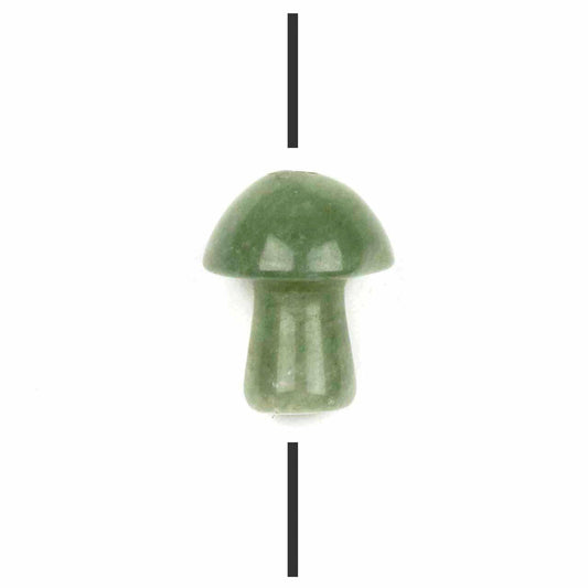 Green Aventurine Large-Hole Mushroom 15x19mm