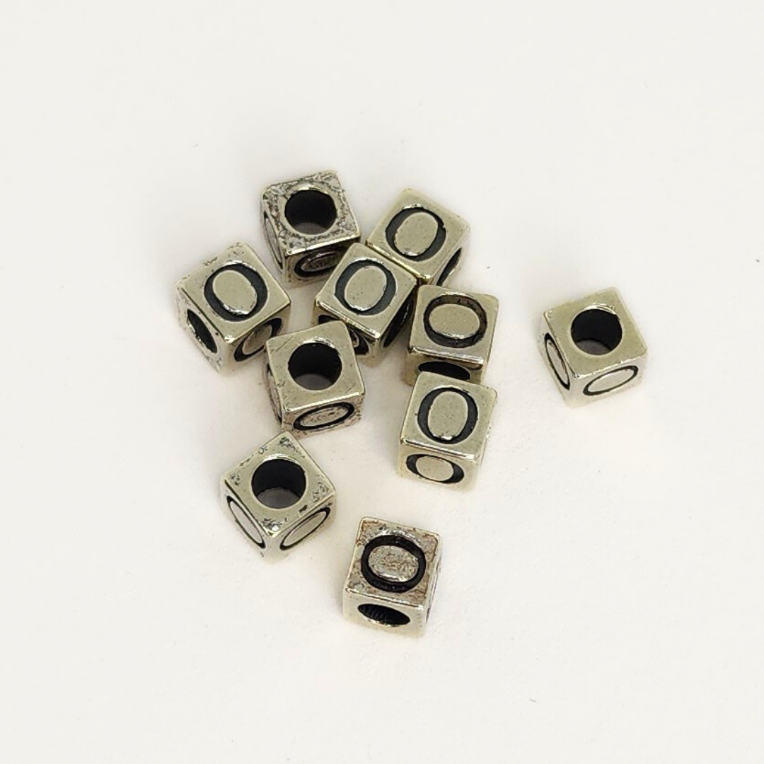 Sterling Silver Letter & Number Block 4.5mm