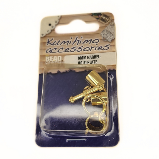 Gold Barrel Finding Set 6mm