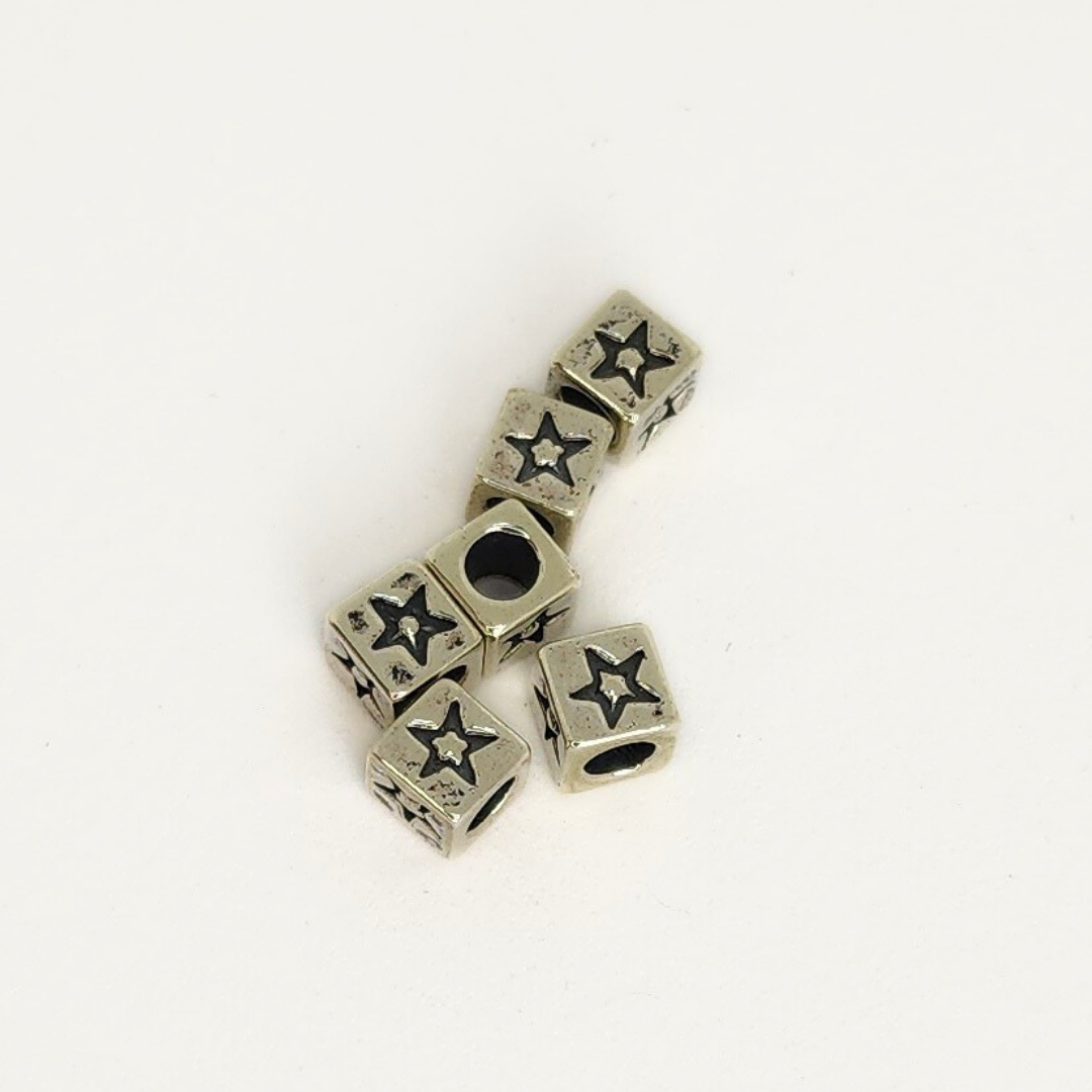 Sterling Silver Letter & Number Block 4.5mm