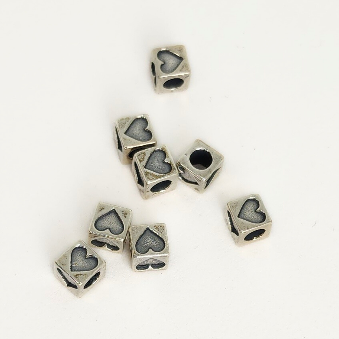 Sterling Silver Letter & Number Block 4.5mm