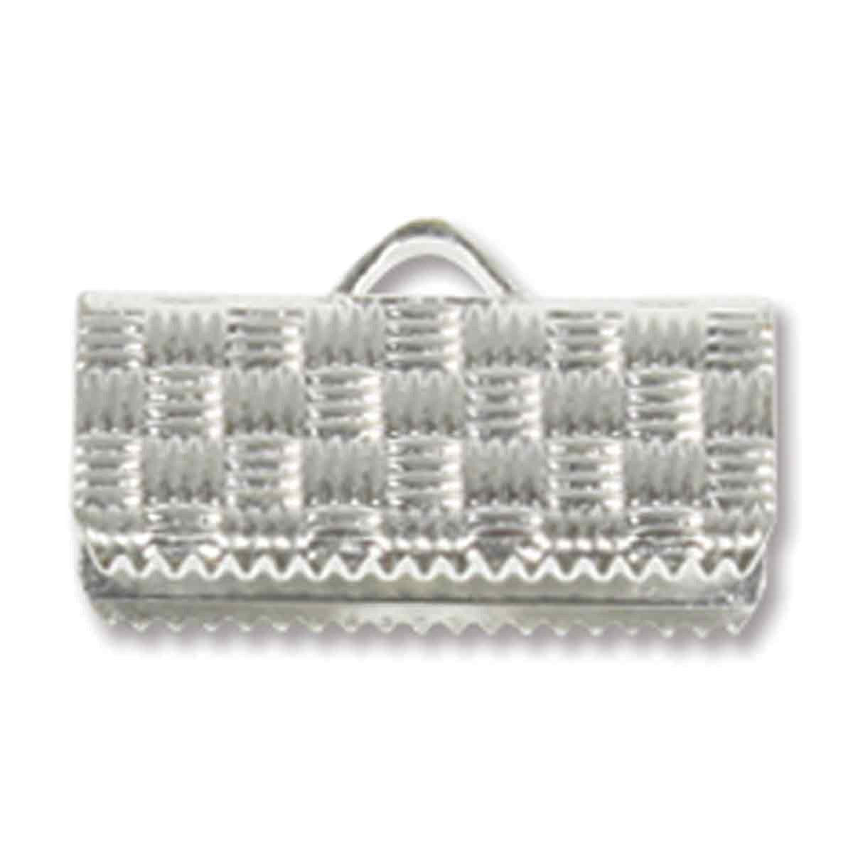 Silver Flat Crimp 17x10mm