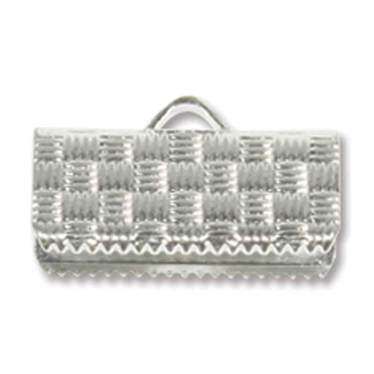 Silver Flat Crimp 17x10mm