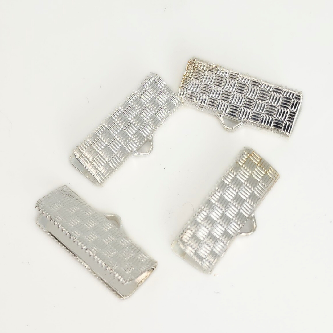 Silver Flat Crimp 20x10mm