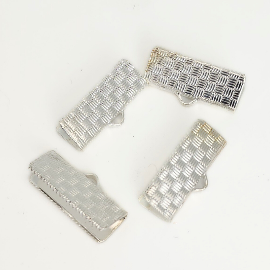 Silver Flat Crimp 20x10mm