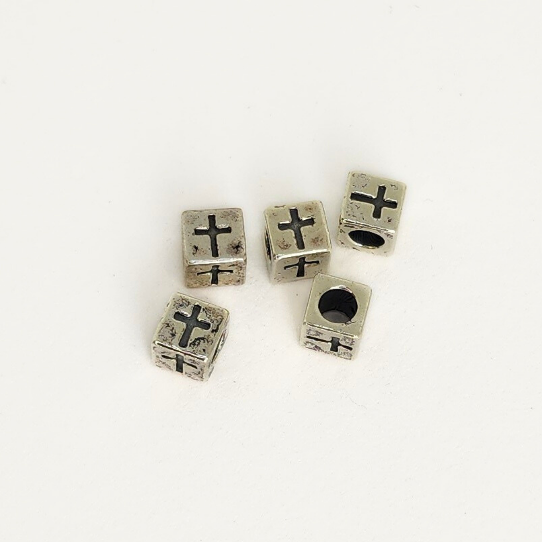Sterling Silver Letter & Number Block 4.5mm