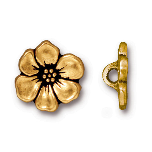 Apple Blossom Button 15mm