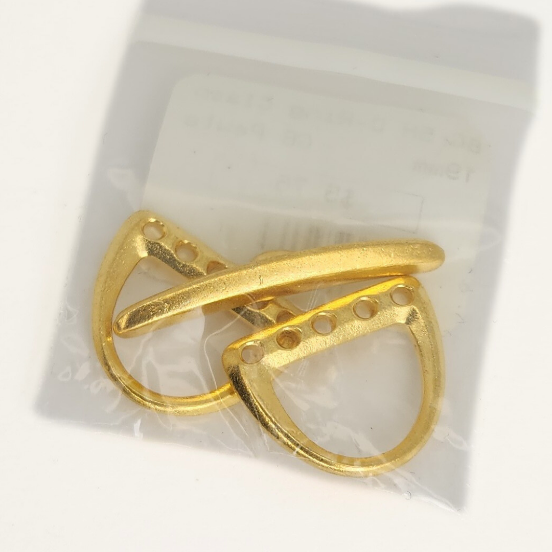 5 Hole D-Ring Clasp Set 19mm