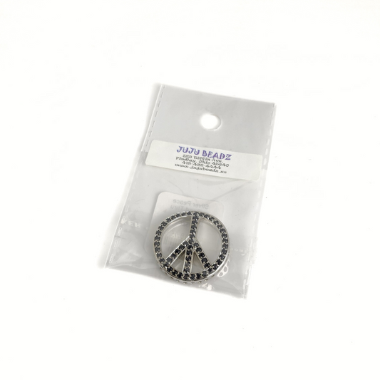 Silver Peace w/Bead Thru 32mm
