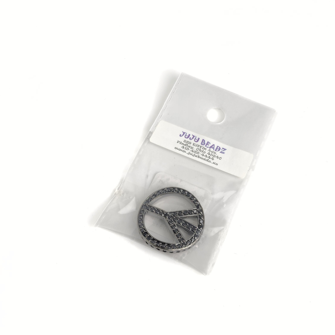 Black Peace w/Jet Bead Thru 32mm