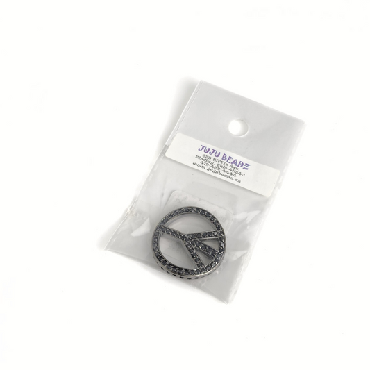 Black Peace w/Jet Bead Thru 32mm