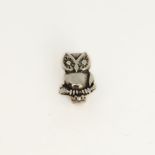 Antique Silver Small Owl Spacer