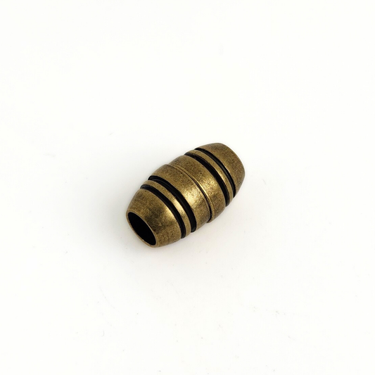 Barrel Clasp w/Lines 15mm