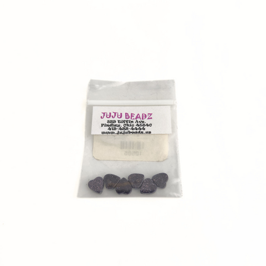 Blue Goldstone Heart 6mm
