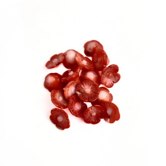 Red Coral Flower 9-11mm