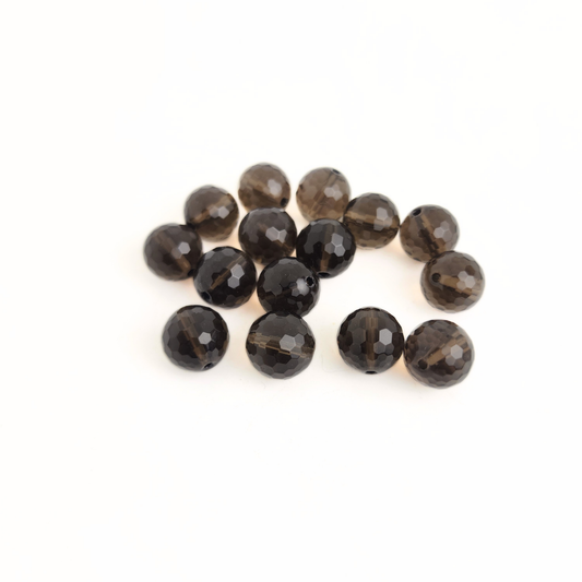 Smokey Quartz Faceted Round 12mm