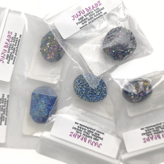 Druzy Cabochon  4-7g Titanium Coated