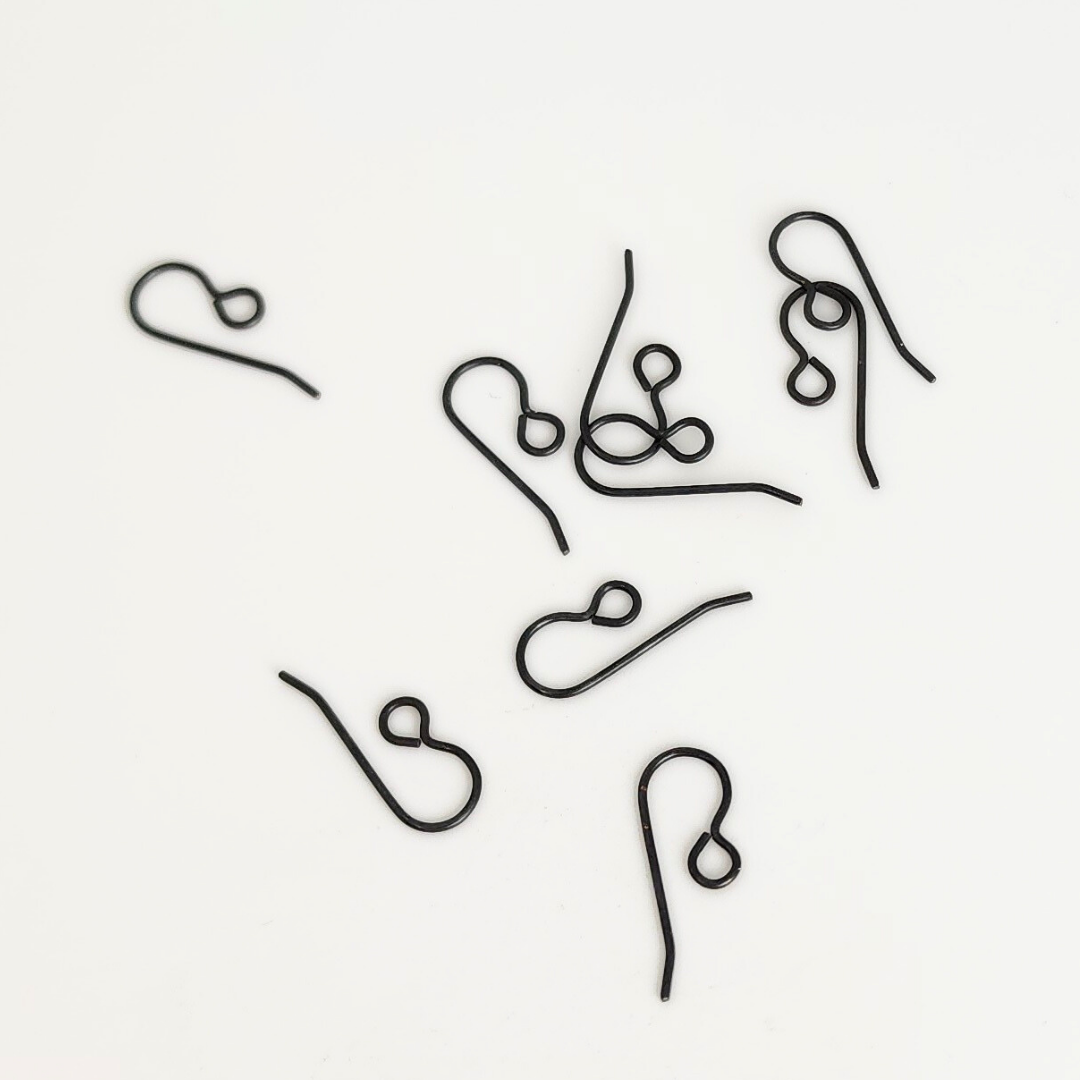 Black French Ear Wire 20x10mm