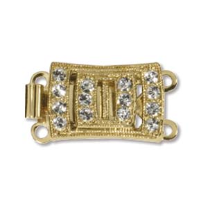 Buckle Clasp w/Crystal 18x10mm