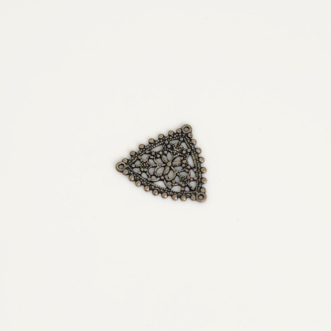 Antique Silver Capri Filigree 17x22mm