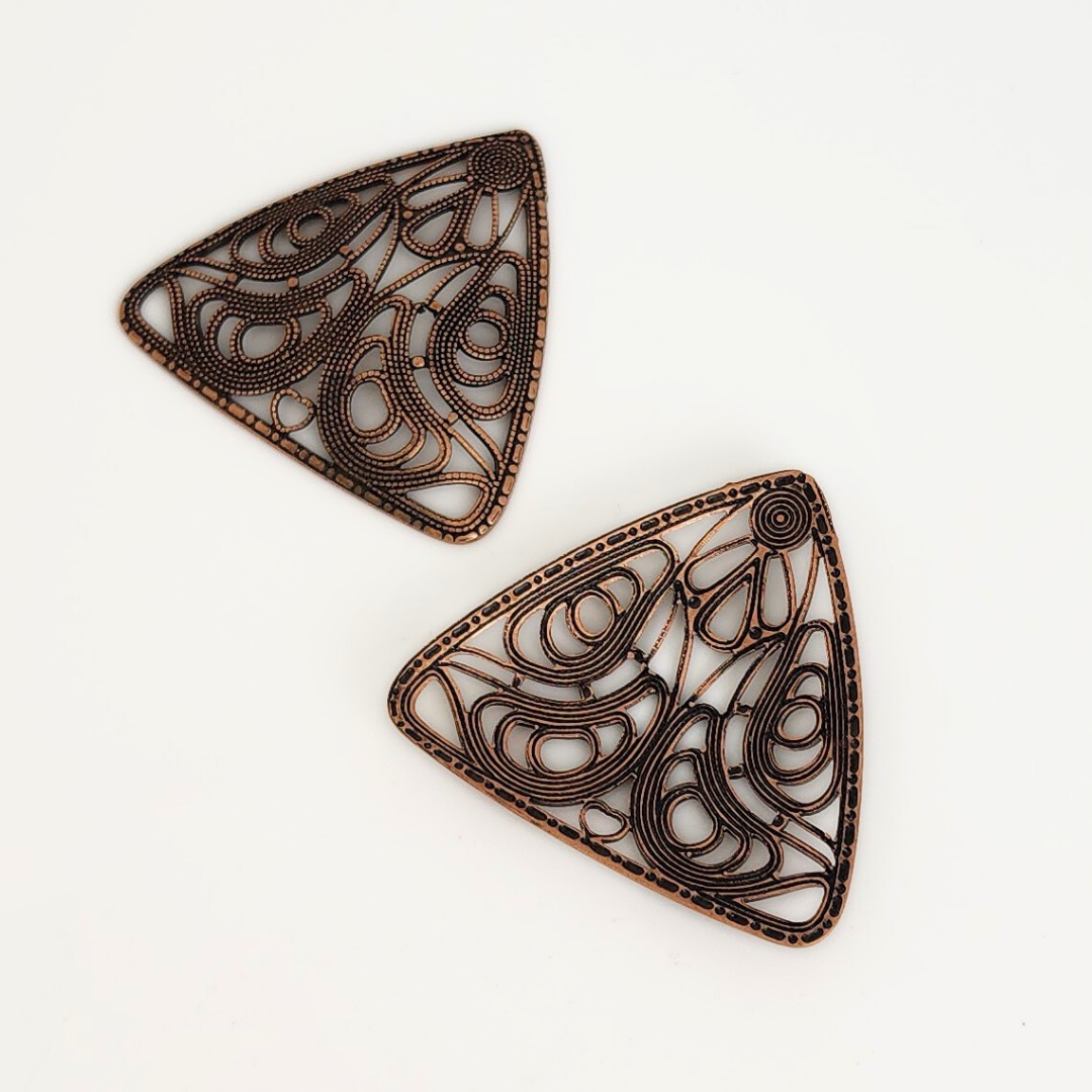 Antique Copper Mesmerize Filigree 40x37mm