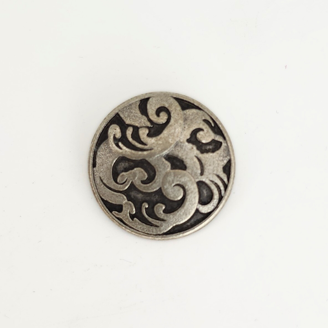 Antique Silver Allure Button 7/8”