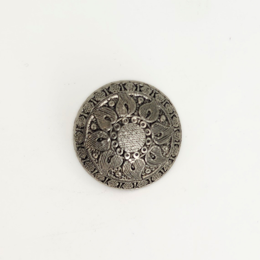 Antique Silver Ankara Button 3/4”