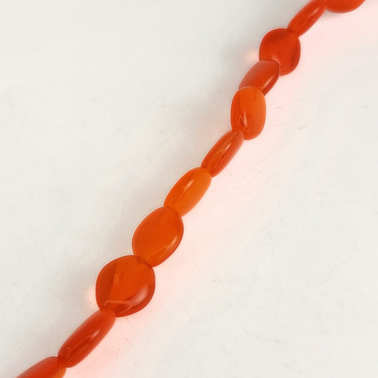 Orange Cream Flat Oval 9mm
