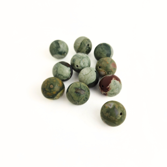 Matte Rhyolite Round 15-16mm