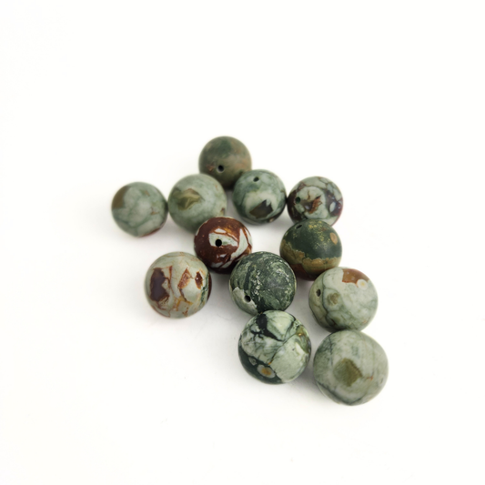 Matte Rhyolite Round 13-14mm