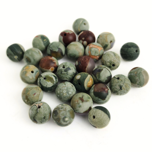 Matte Rhyolite Round 7-8mm