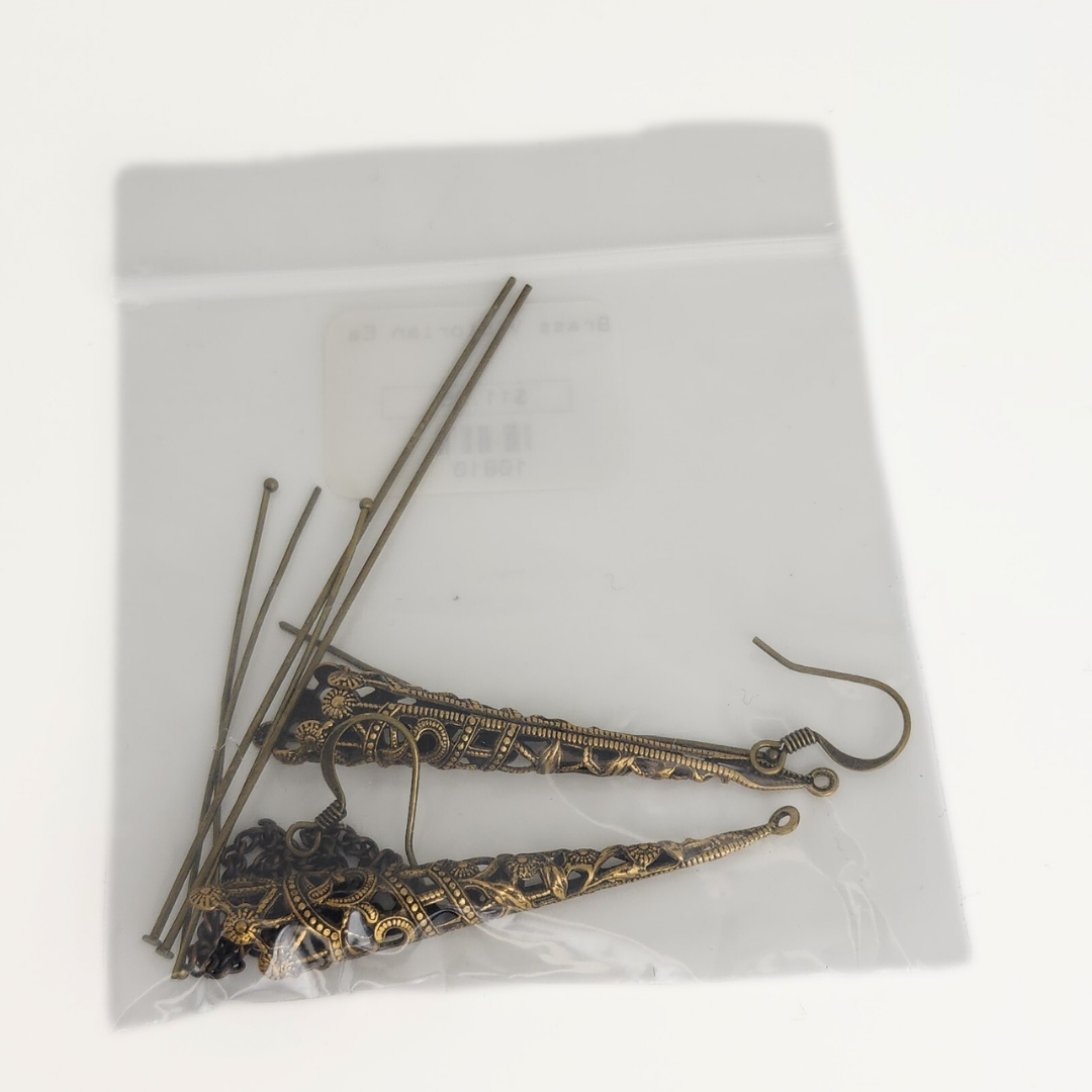 Brass Victorian Earrings