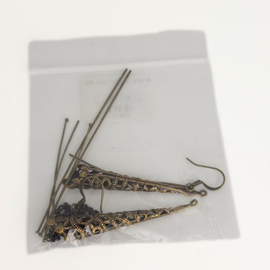 Brass Victorian Earrings