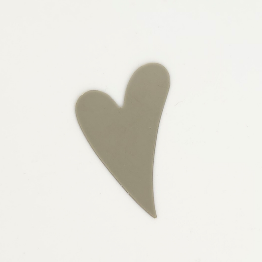 Funky Heart Nickel Silver 1"