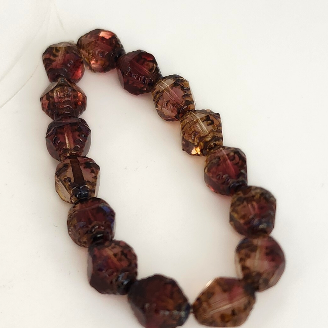 Fuchsia Bicone Faceted 10x8mm
