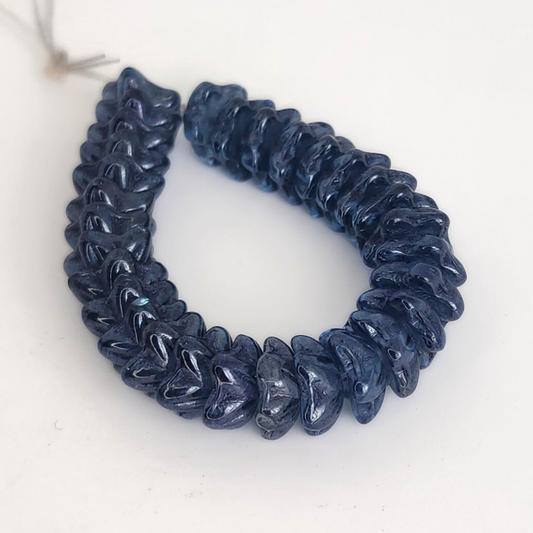 Blue Luster Cup Flower 10mm