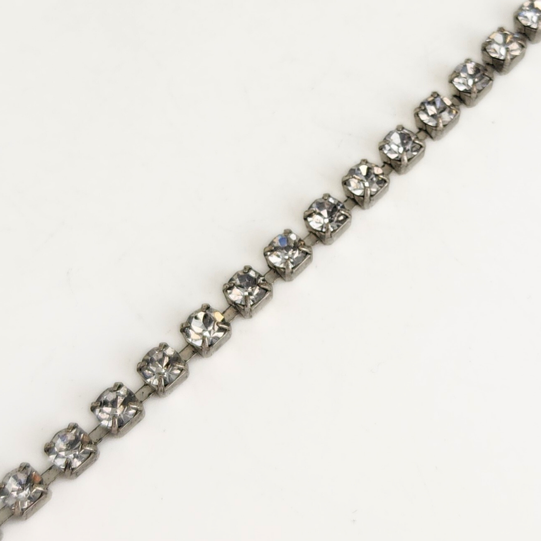 Crystal/Antique Silver Cup Chain ss18