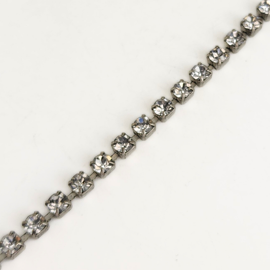 Crystal/Antique Silver Cup Chain ss18